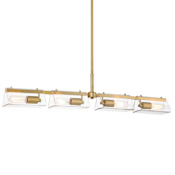 Designers Fountain Latitude 4 Light 41" Wide Linear Pendant Brushed Gold