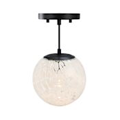Designers Fountain Circo 7" Wide Semi-flush Globe Ceiling Fixture Matte Black