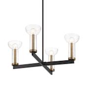 Designers Fountain Nova 4 Light 25" Wide Chandelier Matte Black