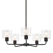 Designers Fountain Vibrato 5 Light 27" Wide Chandelier Matte Black