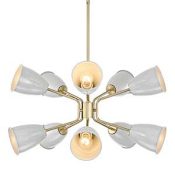Designers Fountain Biba 10 Light 29" Wide Sputnik Chandelier Brushed Gold