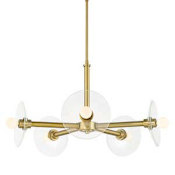 Designers Fountain Litto 5 Light 27" Wide Chandelier Brushed Gold