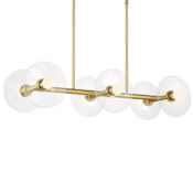 Designers Fountain Litto 6 Light 36" Wide Linear Pendant Brushed Gold