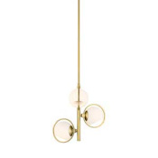 Designers Fountain Teatro 3 Light 15" Wide Multi Light Pendant Brushed Gold