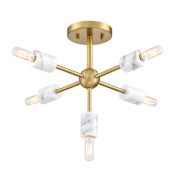 Designers Fountain Star Dust 5 Light 17" Wide Semi-flush Ceiling Fixture Brushed Gold
