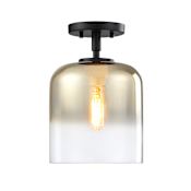 Designers Fountain Gatsby 9" Wide Semi-flush Ceiling Fixture Matte Black