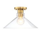 Designers Fountain Leena 14" Wide Semi-flush Ceiling Fixture Brushed Gold