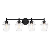 Designers Fountain Summer Jazz 4 Light 32" Wide Vanity light Matte Black