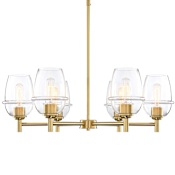 Designers Fountain Summer Jazz 6 Light 28" Wide Chandelier Brushed Gold