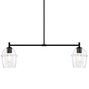 Designers Fountain Summer Jazz 2 Light 36" Wide Linear Pendant Matte Black