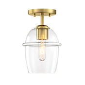 Designers Fountain Summer Jazz 7" Wide Semi-flush Urn Ceiling Fixture Brushed Gold