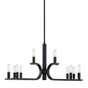 Designers Fountain Skye 12 Light 36" Wide Pillar Candle Style Chandelier Matte Black