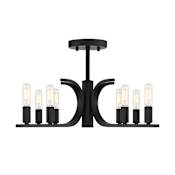 Designers Fountain Skye 8 Light 23" Wide Semi-flush Ceiling Fixture Matte Black