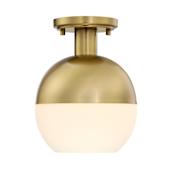 Designers Fountain Linden 8" Wide Semi-flush Globe Ceiling Fixture Brushed Gold