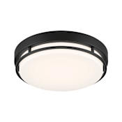 Designers Fountain Noble 14" Wide Integrated LED Flush Mount Drum Ceiling Fixture Matte Black