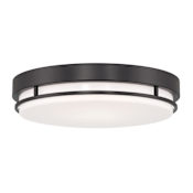 Designers Fountain Noble 16" Wide Integrated LED Flush Mount Drum Ceiling Fixture Matte Black