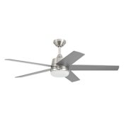 Designers Fountain Astrea 52" 5 Blade Indoor Smart LED Ceiling Fan Brushed Nickel