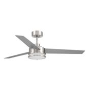 Designers Fountain Cassini 52" 3 Blade Indoor Smart LED Ceiling Fan Brushed Nickel
