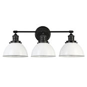Design House Savannah 3 Light 26" Wide Bathroom Vanity Light Matte Black