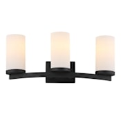 Design House Desta 3 Light 22" Wide Bathroom Vanity Light Matte Black