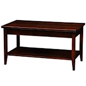 Design House Laurent 39" Wide Wood Table Chocolate Cherry