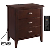 Design House Laurent 24" Wide Wood Nightstand Chocolate Cherry