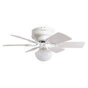Design House Atrium 30" 6 Blade LED Indoor Ceiling Fan with Pull Chain White