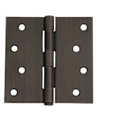 Design House 4" x 4" Square Plain Bearing Mortise Hinge - Pack of Ten Hinges Oil Rubbed Bronze