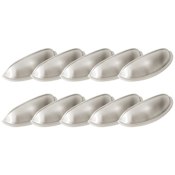 Design House West Side 3 Inch Center to Center Cup Cabinet Pull - 10 Pack Satin Nickel