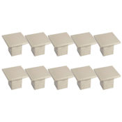 Design House Cubist 1-7/16 Inch Square Cabinet Knob - Pack of 10 Brushed Nickel