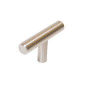 Design House T-Pull 1-9/16 Inch Bar Cabinet Knob - Pack of 10 Stainless Steel