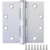 Design House 4-1/2" x 4-1/2" Butt Square Corner Surface Mount Door Hinge - Pack of 12 Brushed Chrome