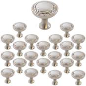 Design House Regal 1-1/4 Inch Mushroom Cabinet Knob - Pack of 20 Brushed Nickel