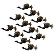 Design House Stratford Passage Door Lever Set with Round Rose - Pack of 12 Oil Rubbed Bronze