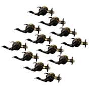Design House Stratford Privacy Door Lever Set with Round Rose - Pack of 12 Oil Rubbed Bronze