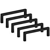Design House Portico 3-3/4 Inch Center to Center Handle Cabinet Pull - Pack of 5 Matte Black