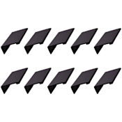 Design House Edge 1-1/16 Inch Center to Center Finger Cabinet Pull - Pack of 10 Matte Black