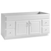 Design House Concord 60" Double Free Standing Vanity Cabinet - Less Vanity Top White