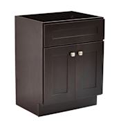 Design House Brookings 24" Single Free Standing Vanity Cabinet - Less Vanity Top Espresso