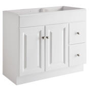 Design House Wyndham 36" Single Free Standing Vanity Cabinet Only - Less Vanity Top White