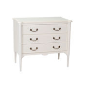 Design House Oxford 35" Wide 3 Drawer Wood Accent Cabinet Antique White