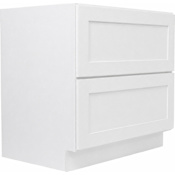 Design House Brookings 36" Wide x 34-1/2" Tall Base Cabinet with Double Drawers White
