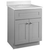 Design House Brookings 24" Free Standing Single Basin Vanity Set with Cabinet and Cultured Marble Vanity Top Gray