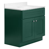 Design House Brookings 32" Free Standing Single Basin Vanity Set with Cabinet and Cultured Marble Vanity Top Hunt Club