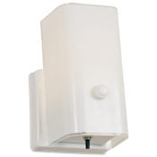 Design House 7" Tall Bathroom Sconce with Frosted Glass Shade White