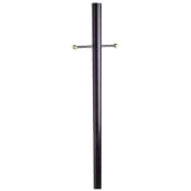 Design House Bronze Outdoor Lamp Post with Cross Arm Black