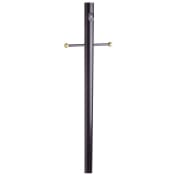 Design House 80" Tall Outdoor Lamp Post with Cross Arm and Photo Eye Black