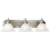 Design House Bristol 3 Light 24" Wide Vanity Light with Frosted Glass Shades Satin Nickel