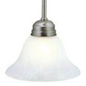 Design House Millbridge 8" Wide Mini Pendant with Frosted Glass Shade Satin Nickel