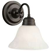 Design House Millbridge 9" Tall Wall Sconce with Frosted Glass Shade Oil Rubbed Bronze